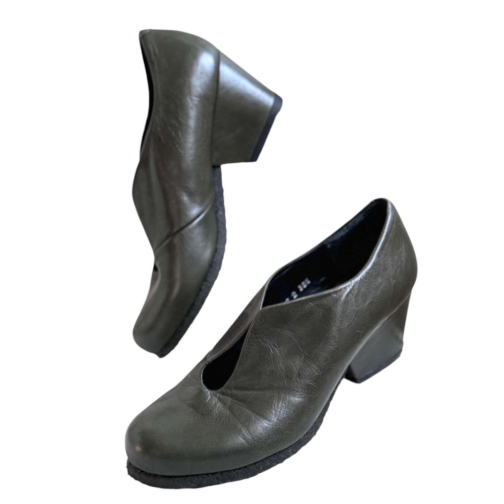 Leather Wedge Heel Shoes by Audley London size 38.5 Made in Spain